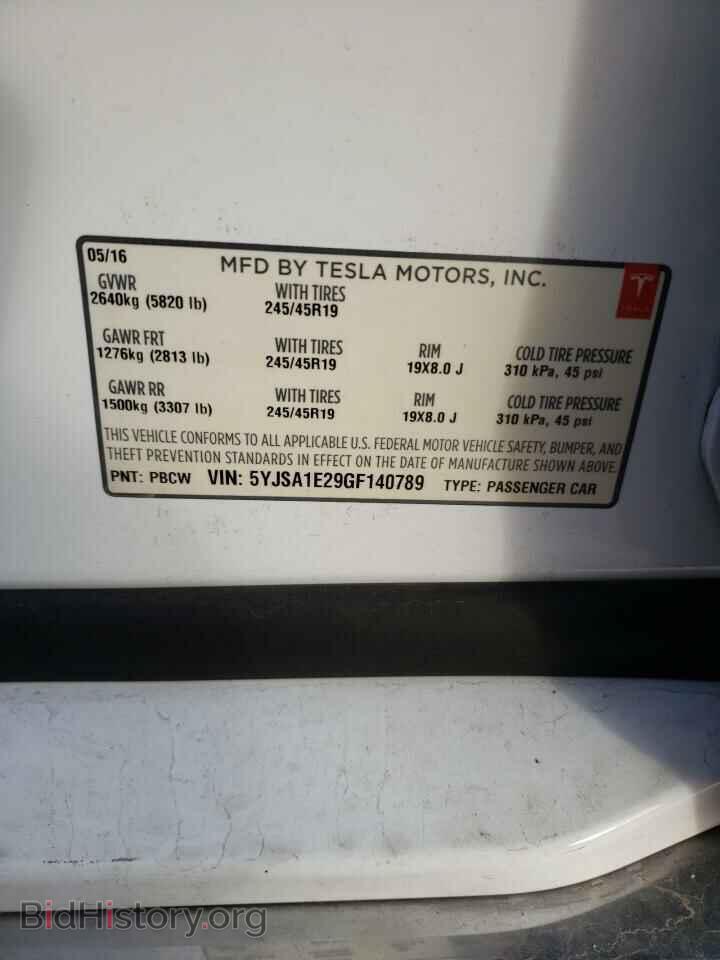 2016 TESLA MODEL S - VIN: 5YJSA1E29GF140789 - Photo 13