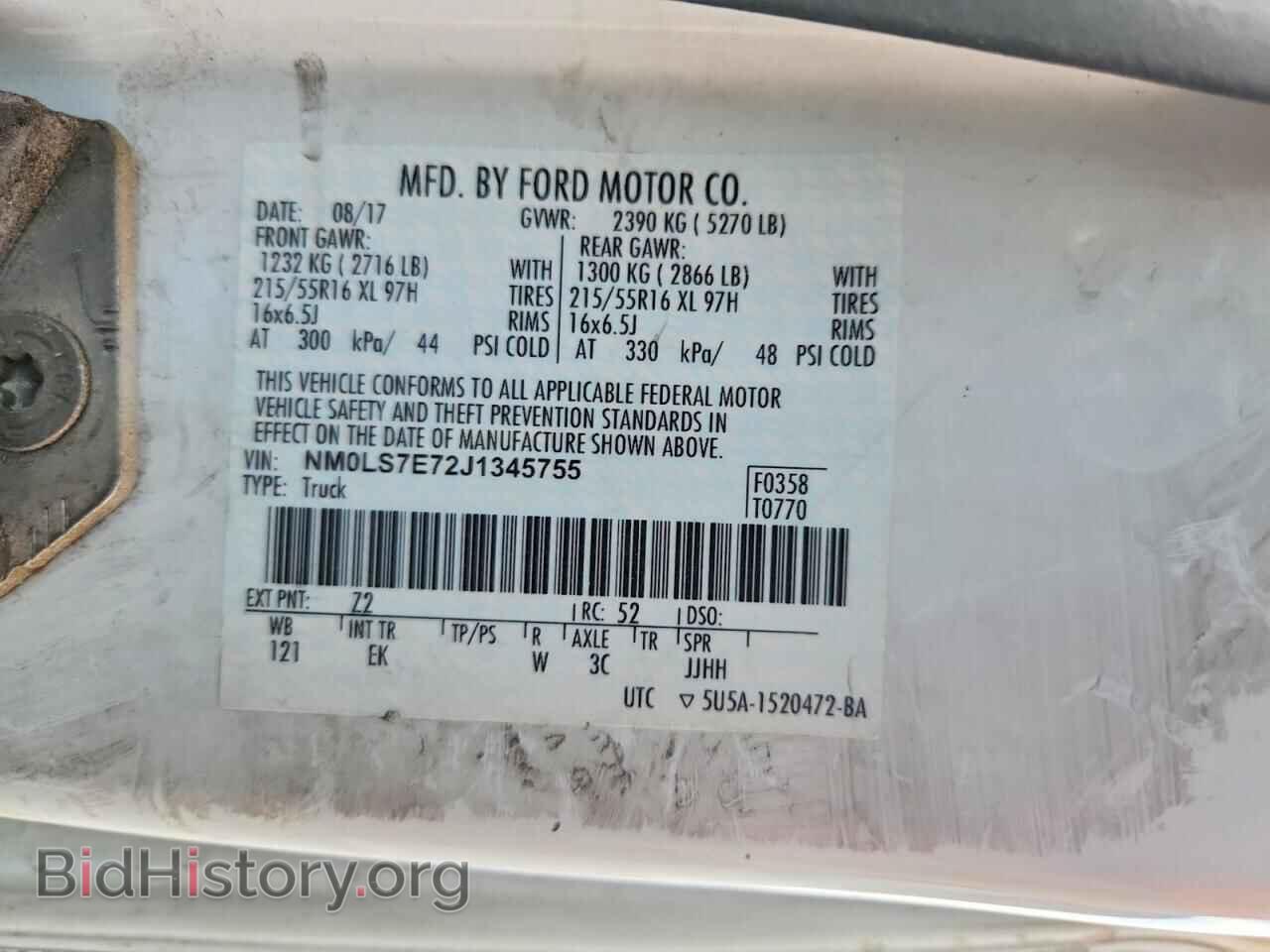 2018 FORD TRANSIT - VIN: NM0LS7E72J1345755 - Photo 13