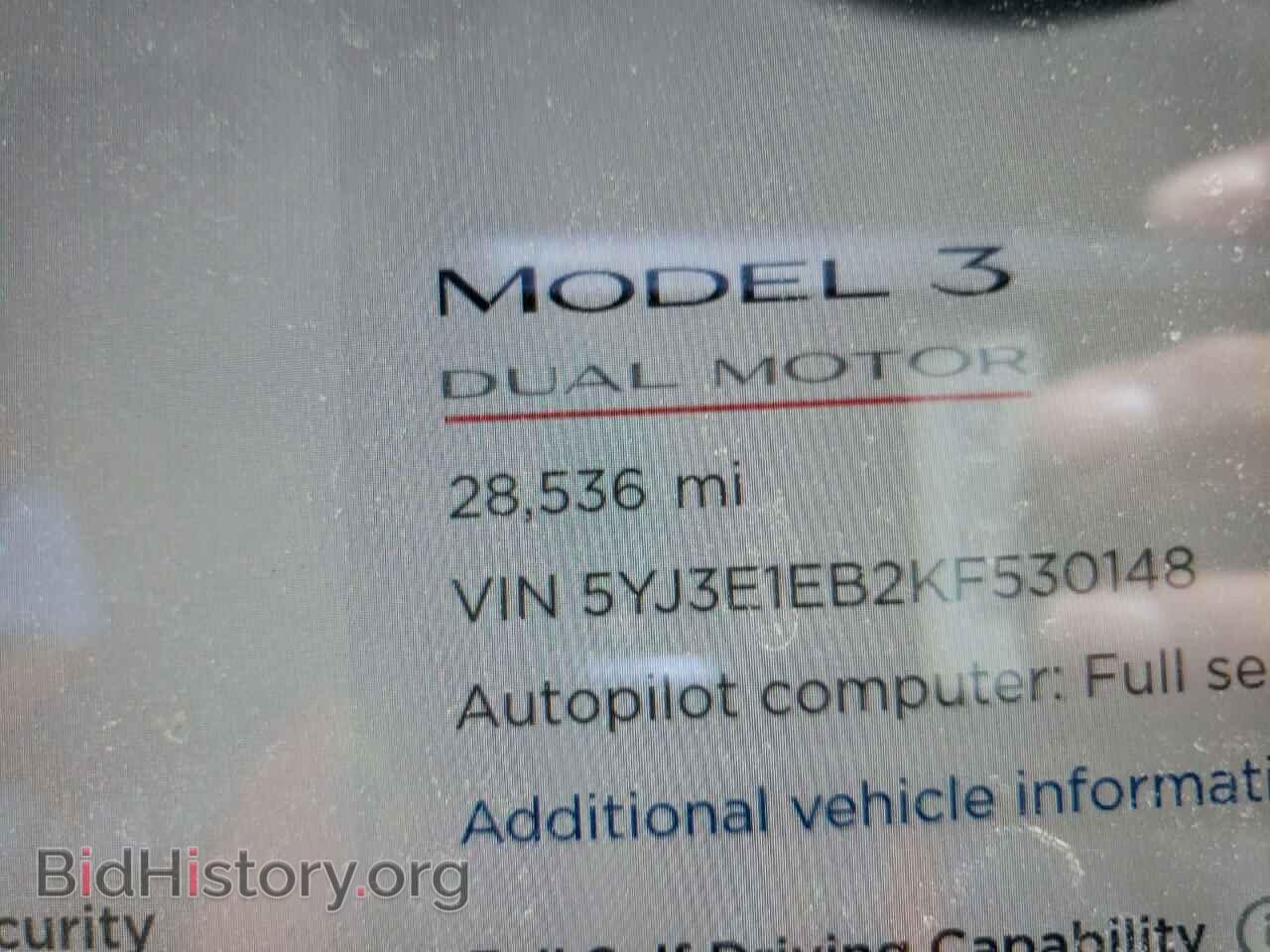 2019 TESLA MODEL 3 - VIN: 5YJ3E1EB2KF530148 - Photo 8