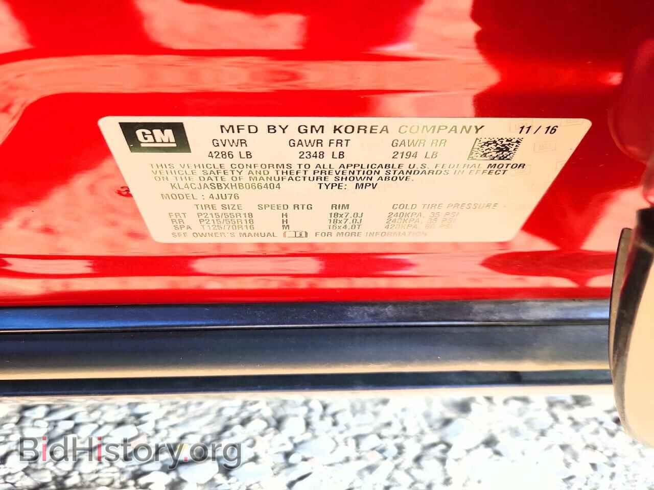 2017 BUICK ENCORE - VIN: KL4CJASBXHB066404 - Photo 13