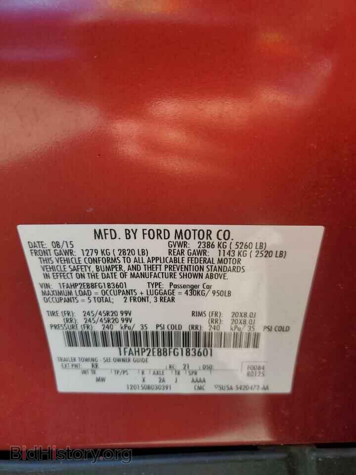 2015 FORD TAURUS - VIN: 1FAHP2E88FG183601 - Photo 12