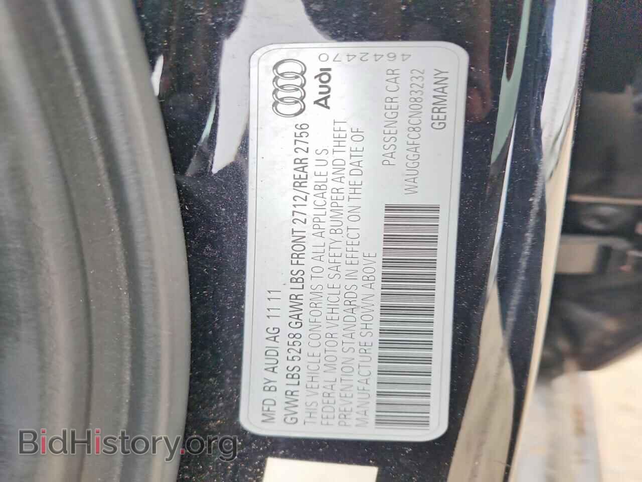 2012 AUDI A6 - VIN: WAUGGAFC8CN083232 - Photo 12