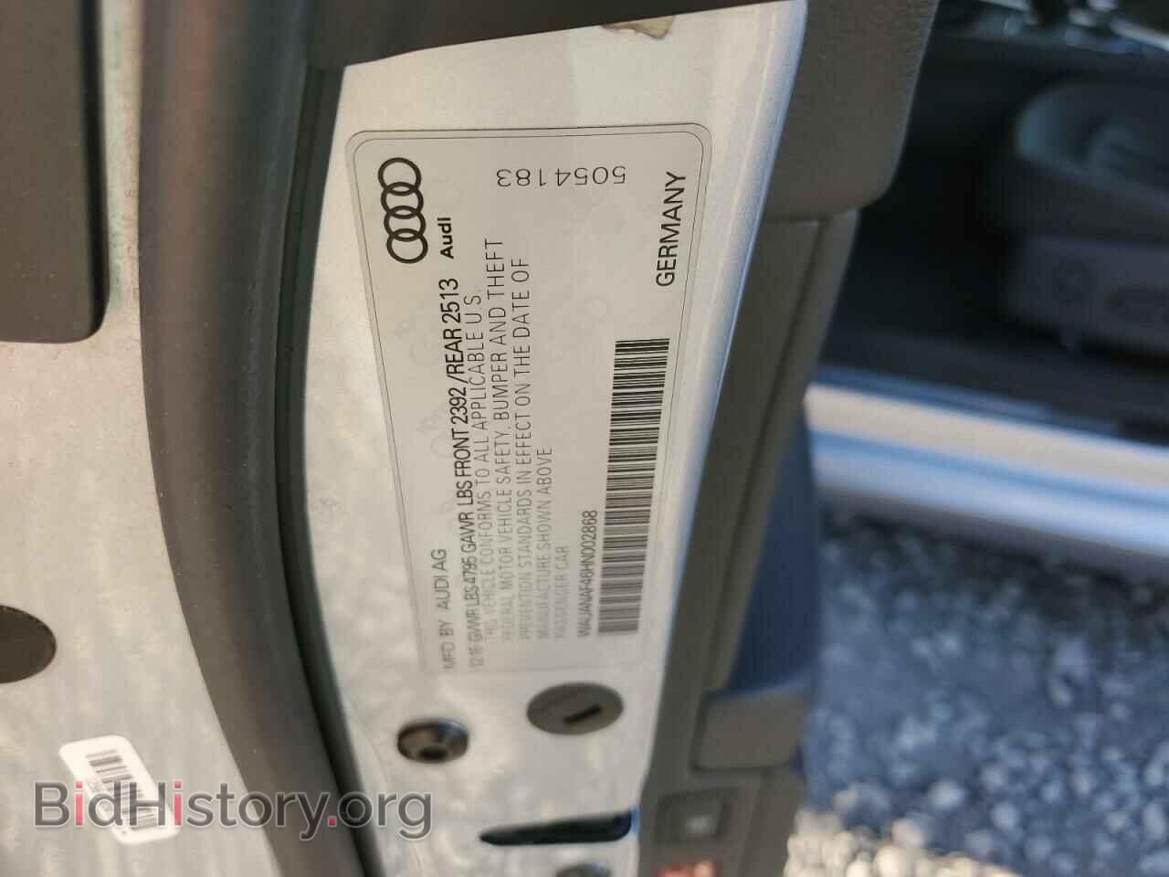 2017 AUDI A4 - VIN: WAUANAF46HN002868 - Фото 12