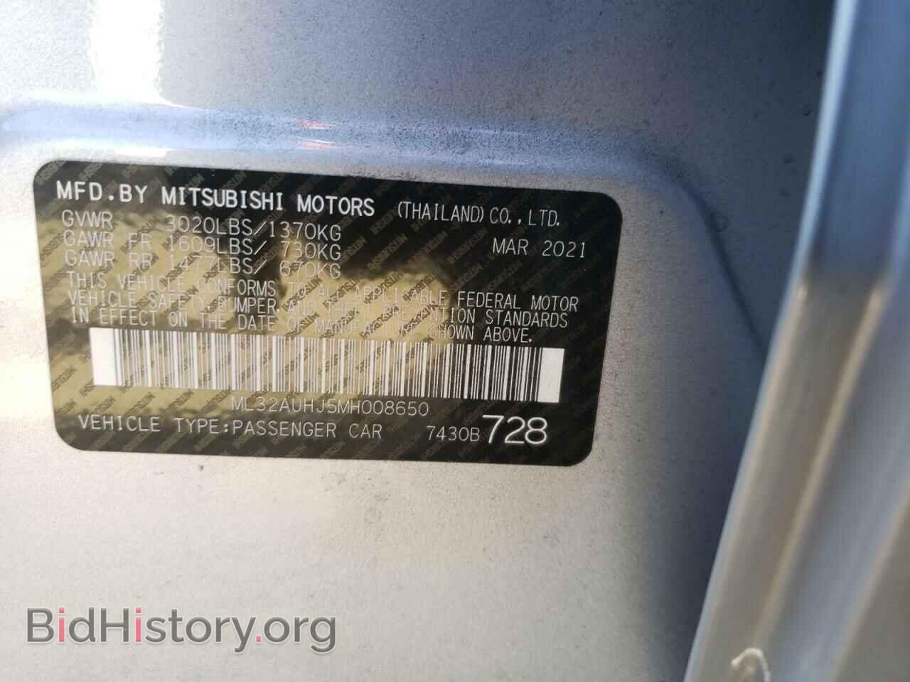 2021 MITSUBISHI MIRAGE - VIN: ML32AUHJ5MH008650 - Фото 10
