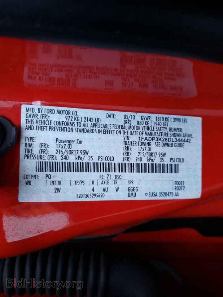 2013 FORD FOCUS - VIN: 1FADP3K28DL344442 - Фото 10