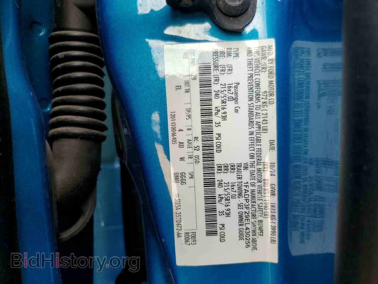 2014 FORD FOCUS - VIN: 1FADP3F29EL430256 - Фото 13