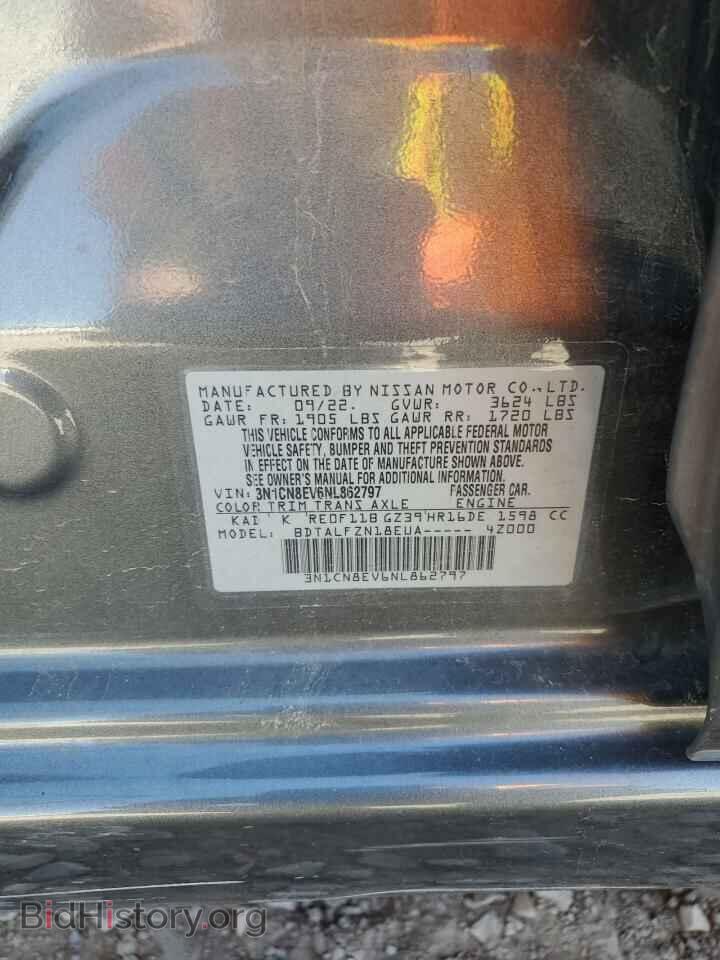 2022 NISSAN VERSA - VIN: 3N1CN8EV6NL862797 - Фото 12