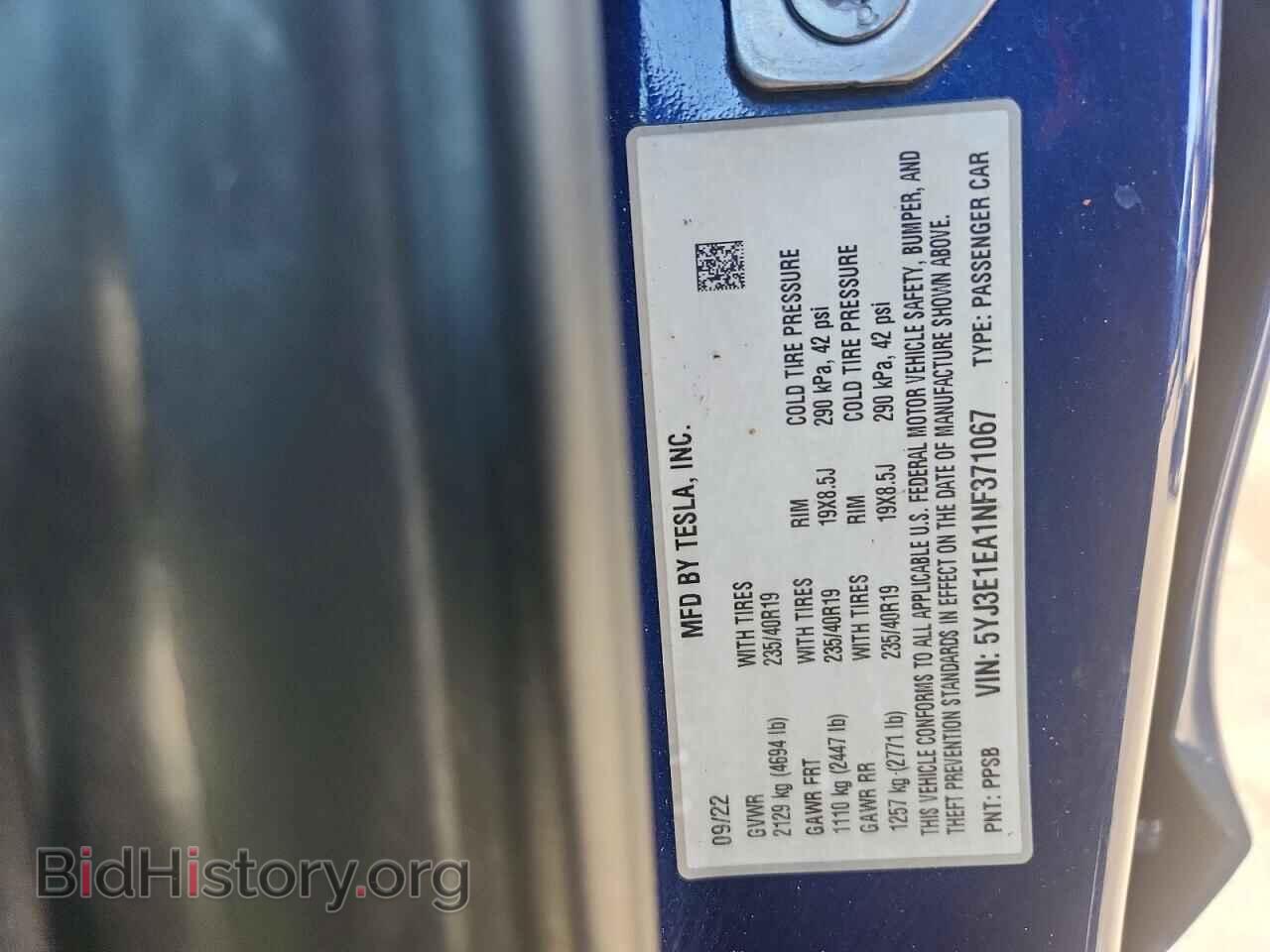 2022 TESLA MODEL 3 - VIN: 5YJ3E1EA1NF371067 - Photo 12