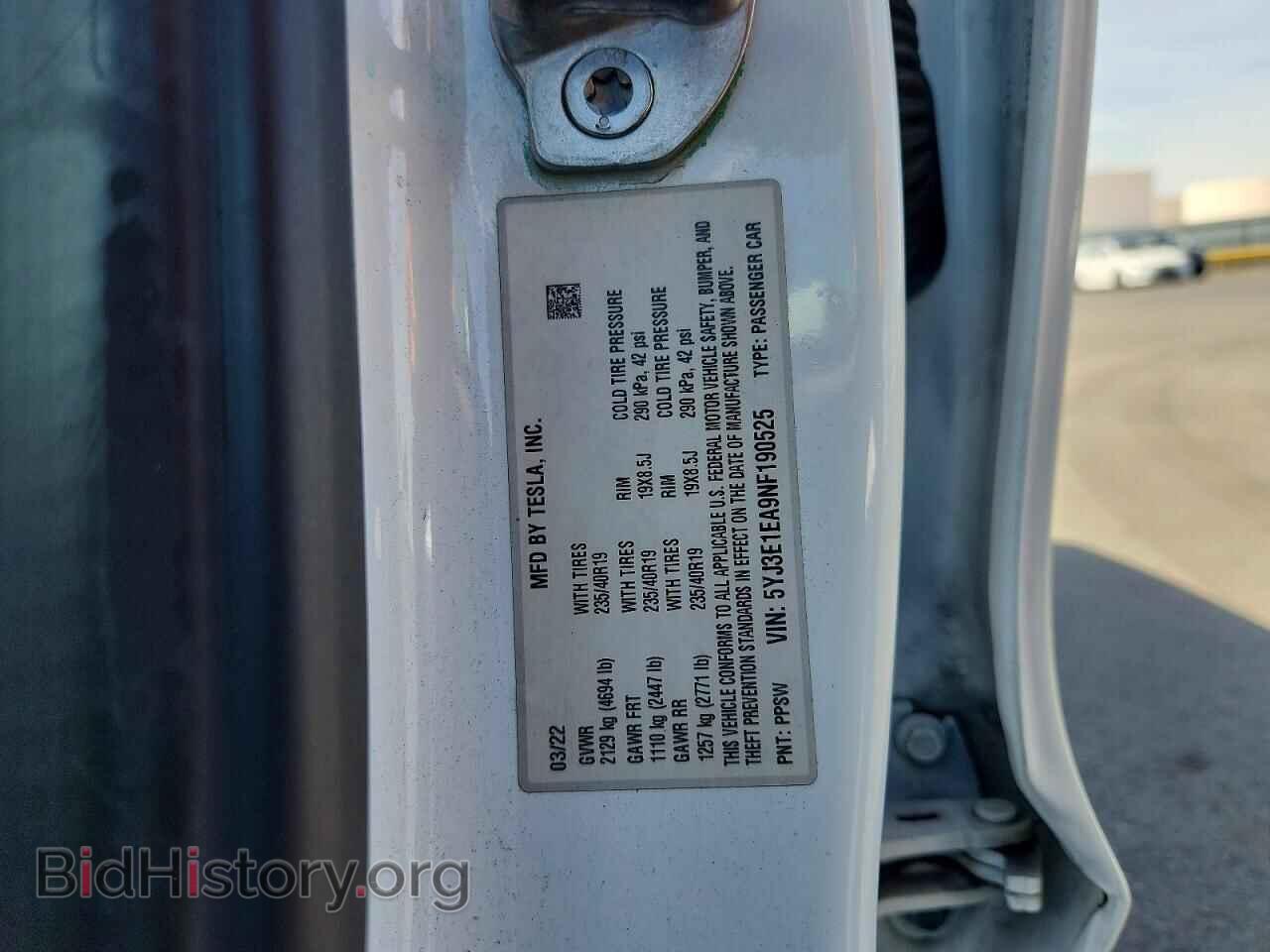 2022 TESLA MODEL 3 - VIN: 5YJ3E1EA9NF190525 - Photo 12