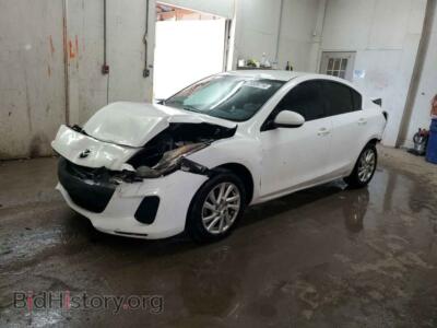 2012 Mazda 3 I, white — VIN JM1BL1V70C1693405, Copart