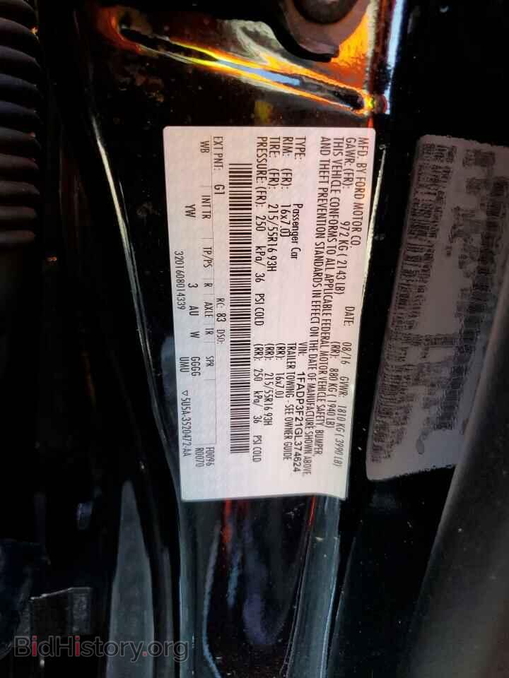 2016 FORD FOCUS - VIN: 1FADP3F21GL374624 - Фото 12
