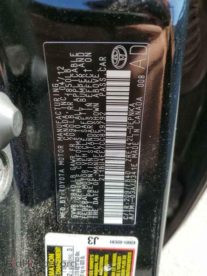 2012 TOYOTA COROLLA - VIN: 2T1BU4EE7CC839792 - Фото 12