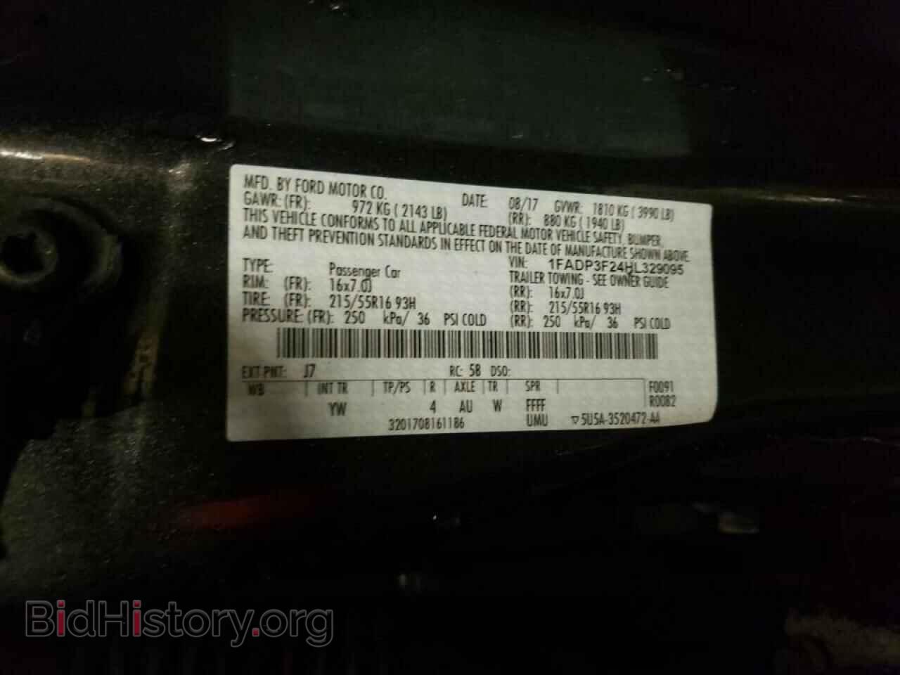 2017 FORD FOCUS - VIN: 1FADP3F24HL329095 - Фото 10