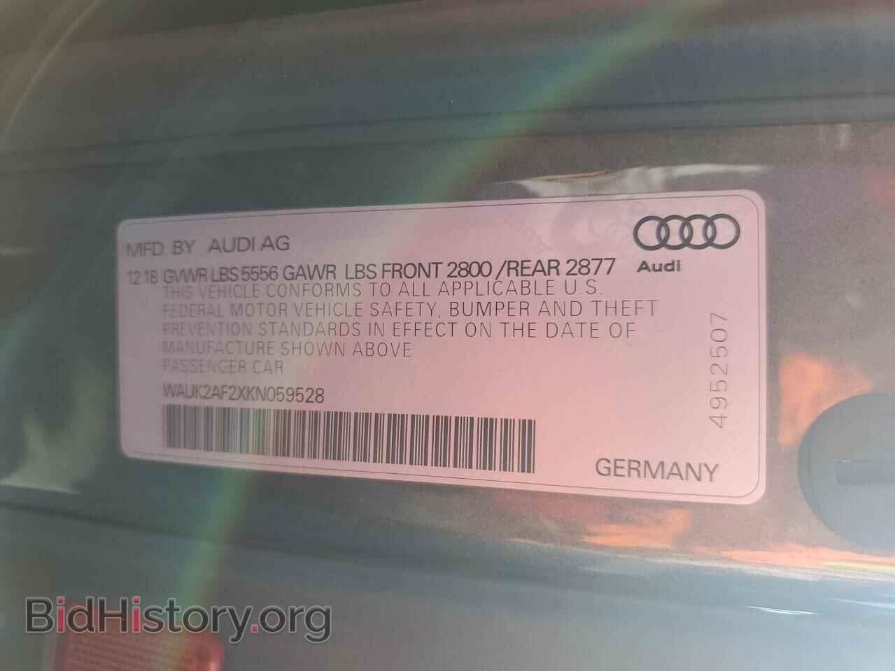 2019 AUDI A6 - VIN: WAUK2AF2XKN059528 - Фото 12