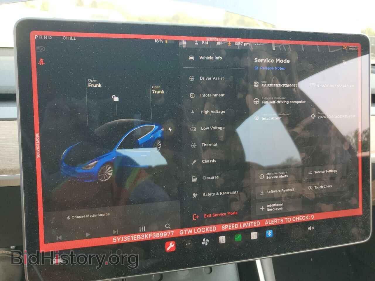 2019 TESLA MODEL 3 - VIN: 5YJ3E1EB3KF389977 - Photo 9