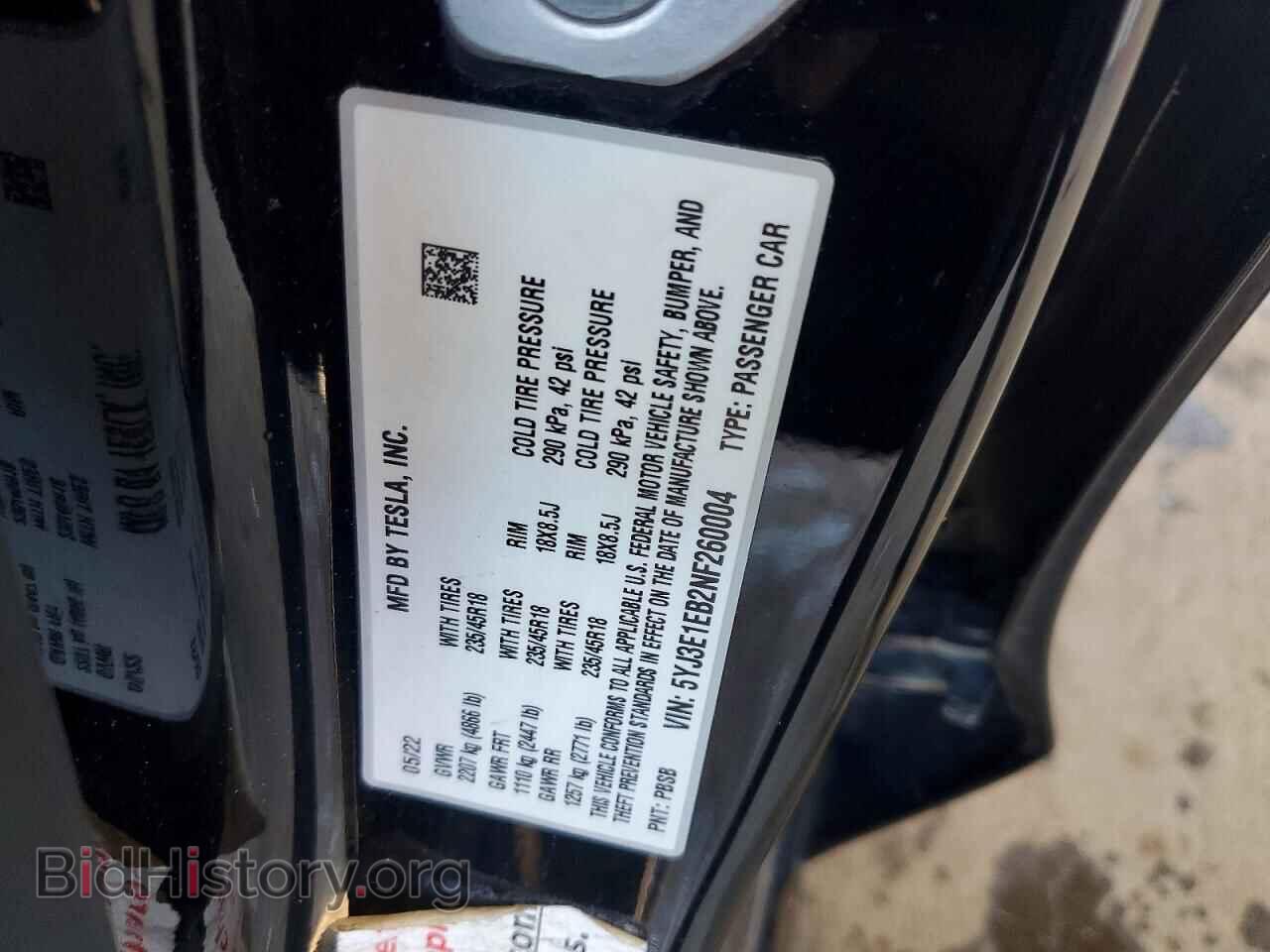 2022 TESLA MODEL 3 - VIN: 5YJ3E1EB2NF260004 - Photo 12