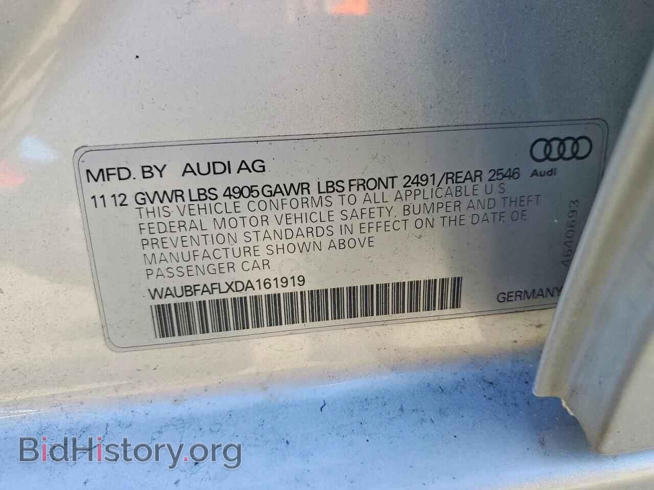 2013 AUDI A4 - VIN: WAUBFAFLXDA161919 - Photo 12