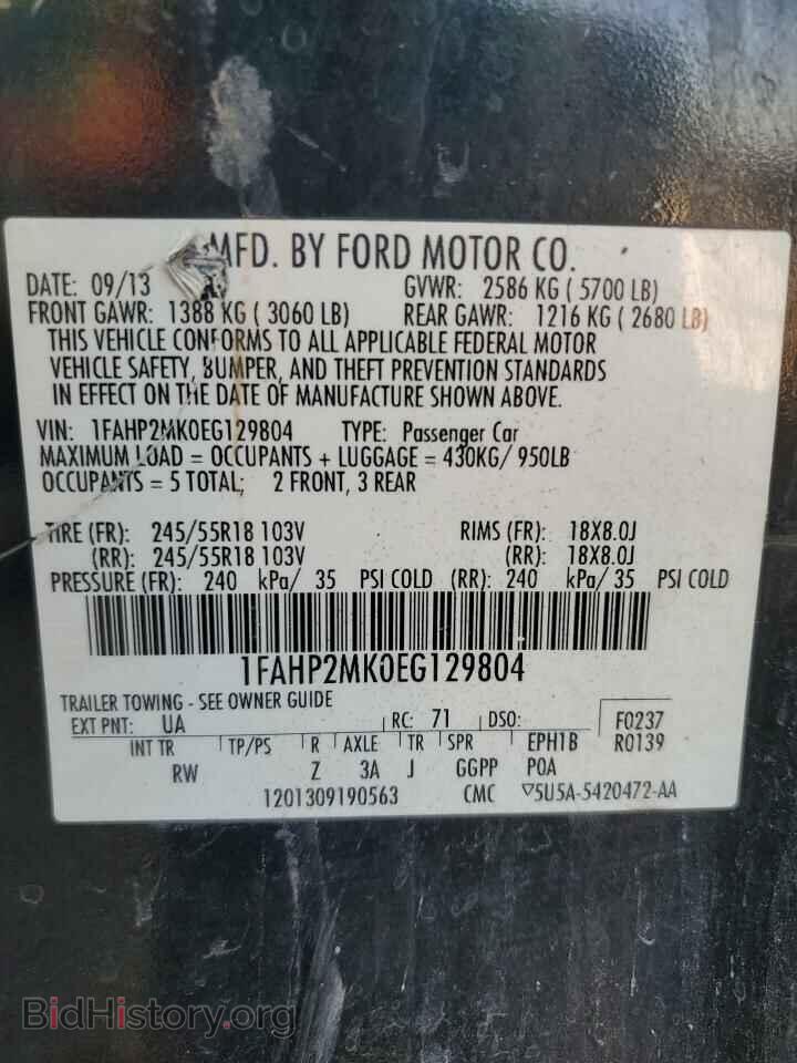 2014 FORD TAURUS - VIN: 1FAHP2MK0EG129804 - Фото 13