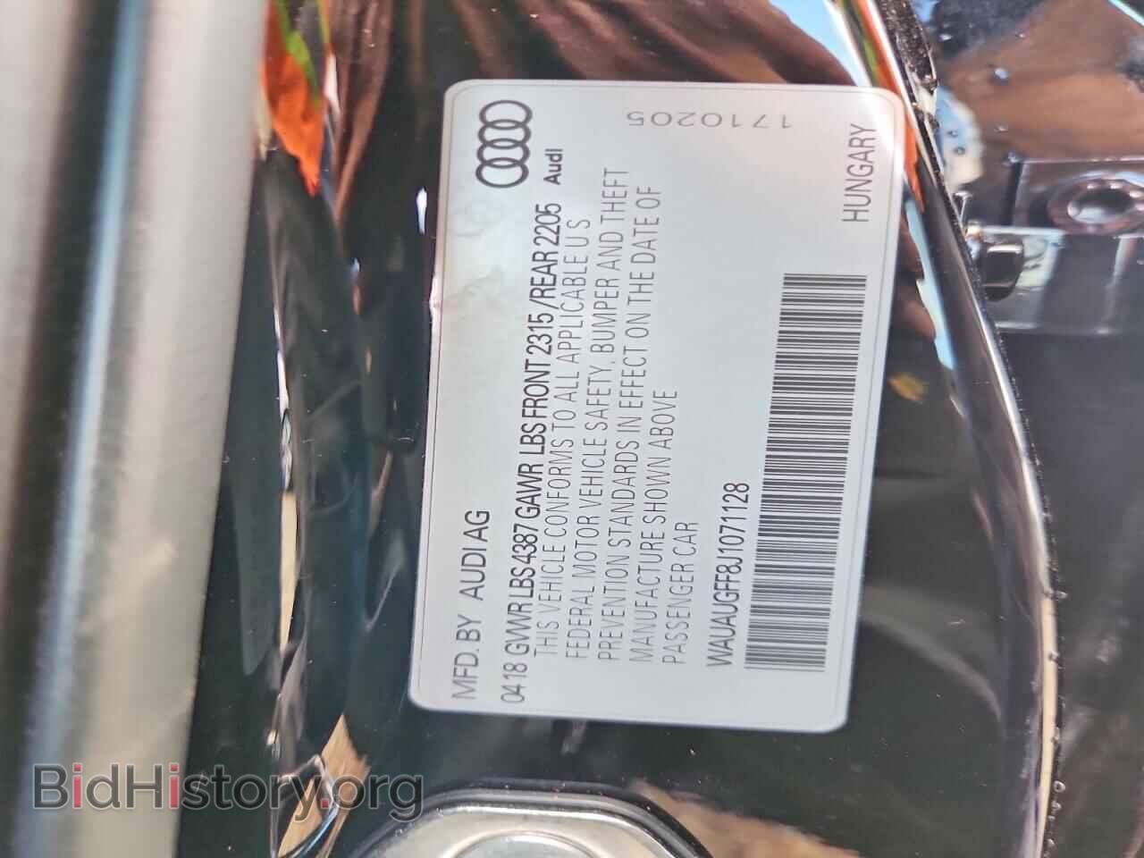 2018 AUDI A3 - VIN: WAUAUGFF8J1071128 - Photo 13