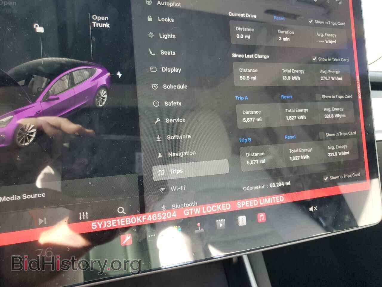 2019 TESLA MODEL 3 - VIN: 5YJ3E1EB0KF465204 - Фото 9
