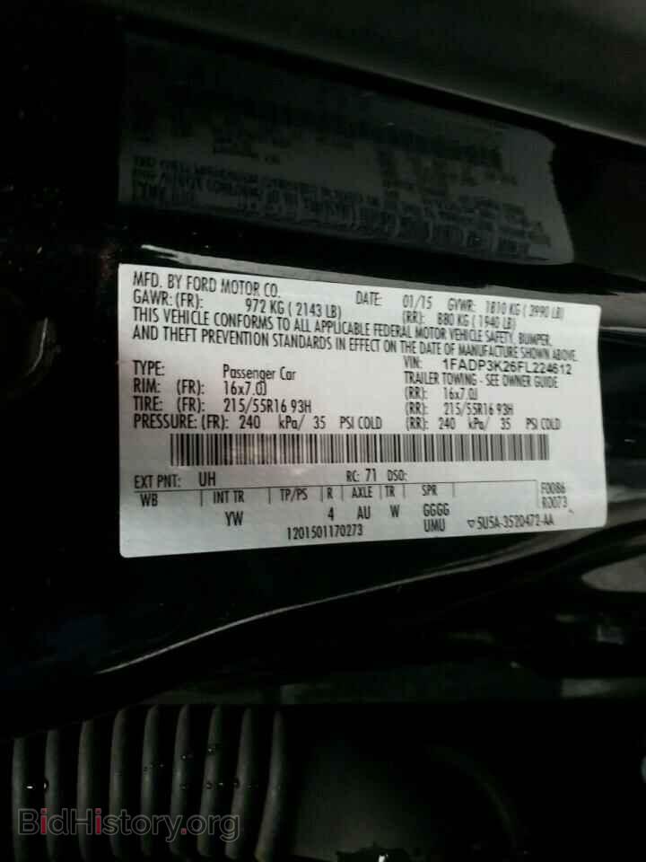 2015 FORD FOCUS - VIN: 1FADP3K26FL224612 - Фото 10