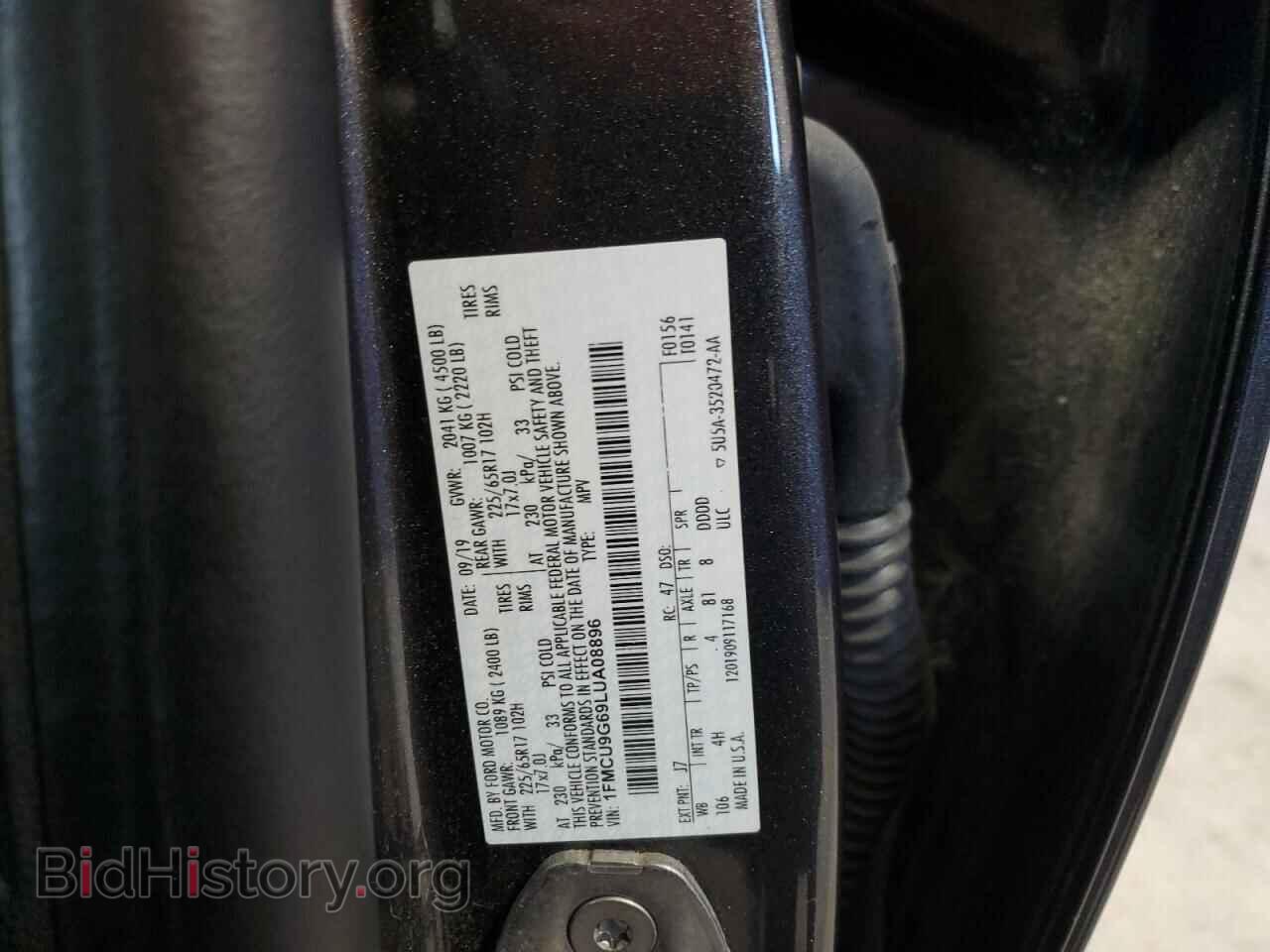 2020 FORD ESCAPE - VIN: 1FMCU9G69LUA08896 - Photo 13