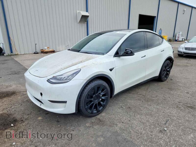 2022 Tesla MODEL Y (VIN 7SAYGDEE3NA020164) — photo 1 of 14, Copart, damage: rear end