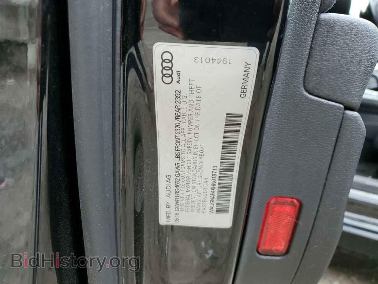 2017 AUDI A4 - VIN: WAUGNAF4XHN018713 - Фото 12