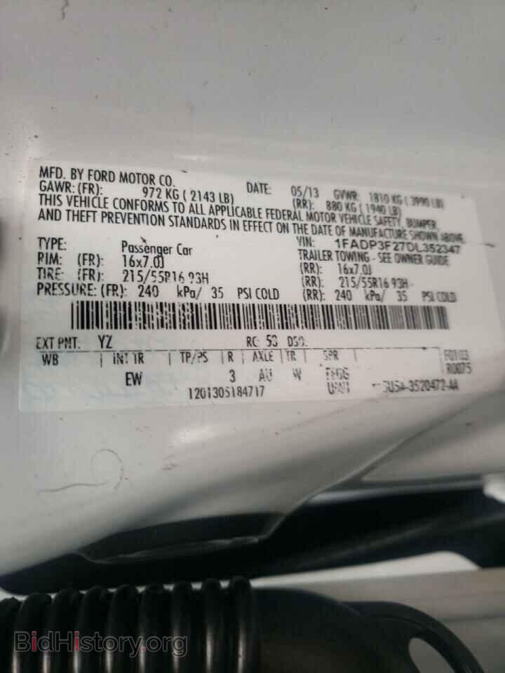 2013 FORD FOCUS - VIN: 1FADP3F27DL352347 - Фото 10