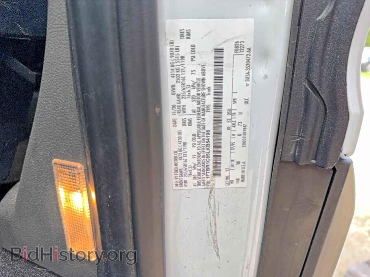 2020 FORD TRANSIT - VIN: 1FTBR1C85LKB54198 - Photo 10