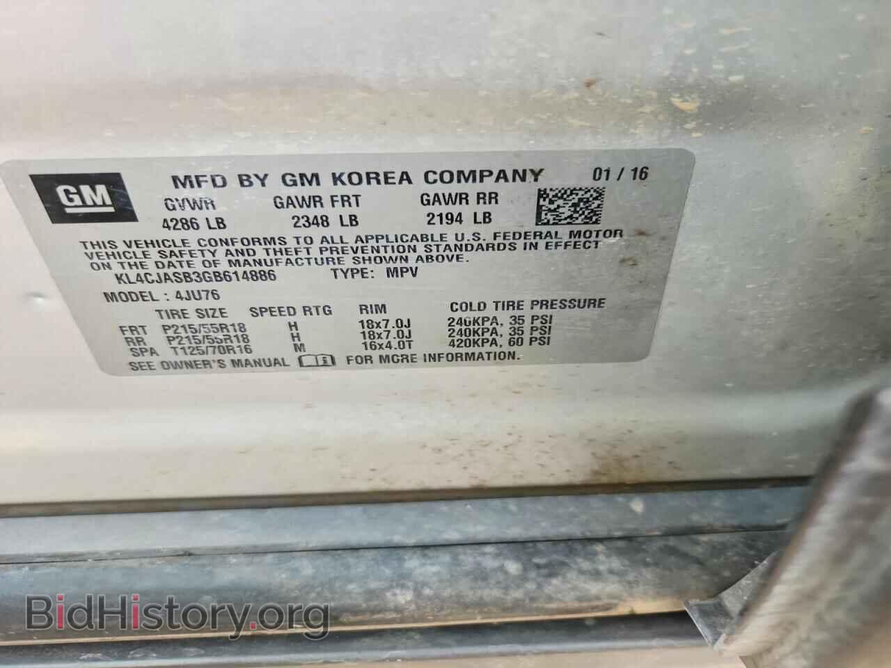 2016 BUICK ENCORE - VIN: KL4CJASB3GB614886 - Photo 12