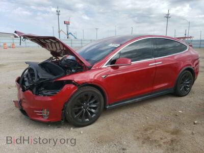 2020 Tesla MODEL X, красный — VIN 5YJXCBE26LF231292, Copart