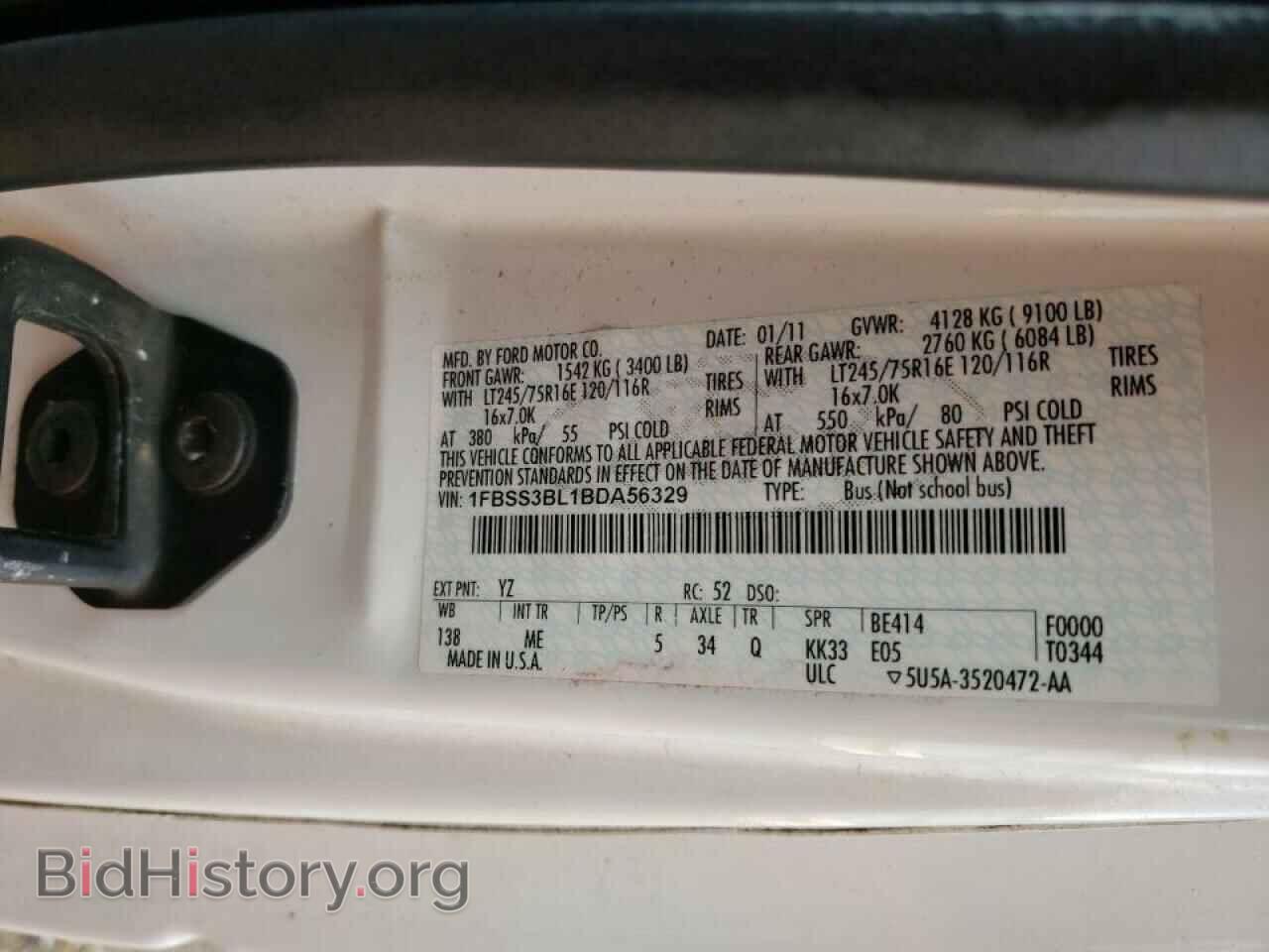 2011 FORD ECONOLINE - VIN: 1FBSS3BL1BDA56329 - Фото 10