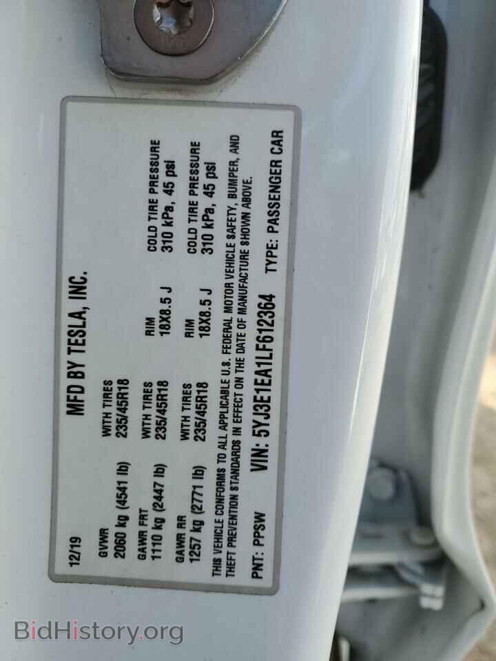 2020 TESLA MODEL 3 - VIN: 5YJ3E1EA1LF612364 - Photo 12