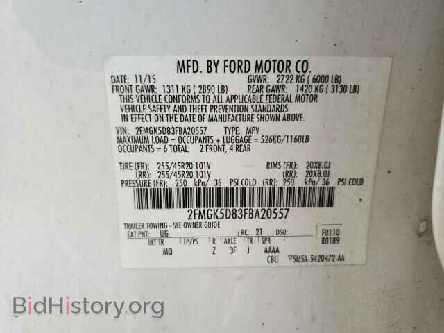 2015 FORD FLEX - VIN: 2FMGK5D83FBA20557 - Photo 10