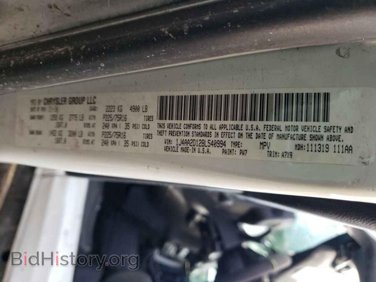 2011 JEEP WRANGLER - VIN: 1J4AA2D12BL540994 - Фото 10