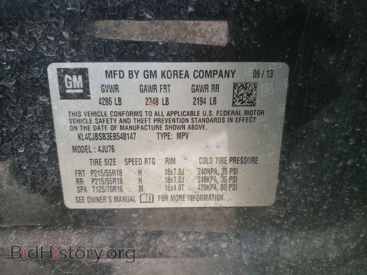 2014 BUICK ENCORE - VIN: KL4CJBSB3EB548147 - Photo 10