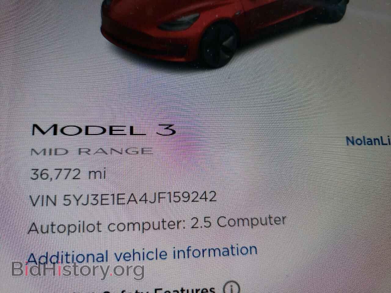 2018 TESLA MODEL 3 - VIN: 5YJ3E1EA4JF159242 - Фото 8