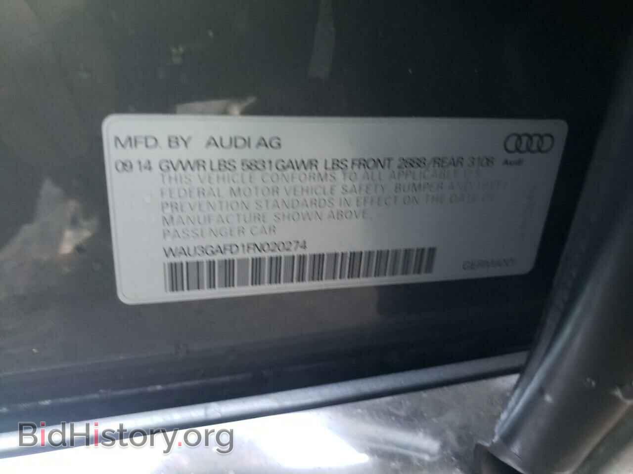2015 AUDI A8 - VIN: WAU3GAFD1FN020274 - Фото 10