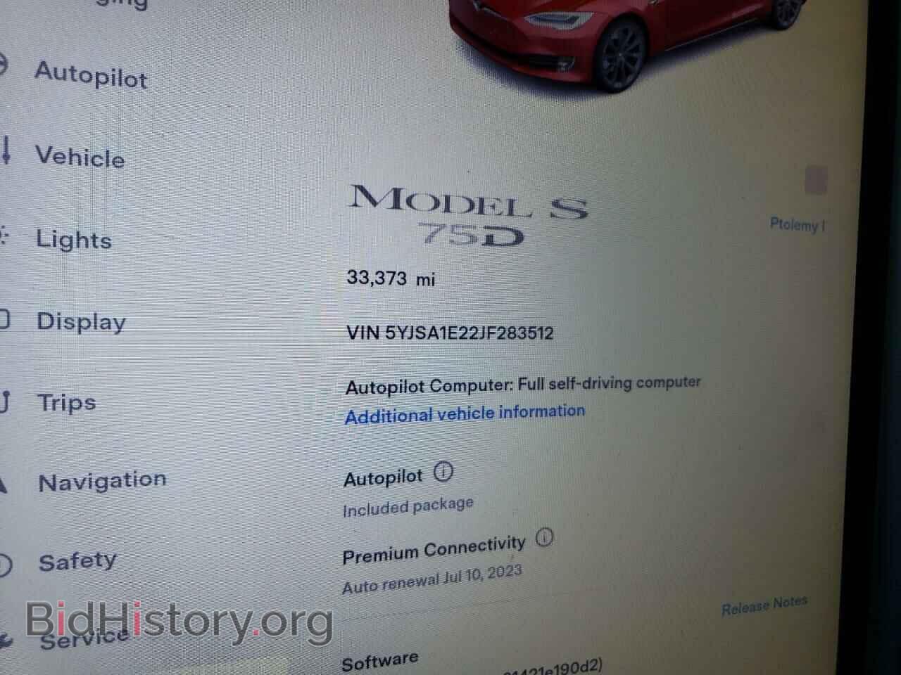 2018 TESLA MODEL S - VIN: 5YJSA1E22JF283512 - Фото 9