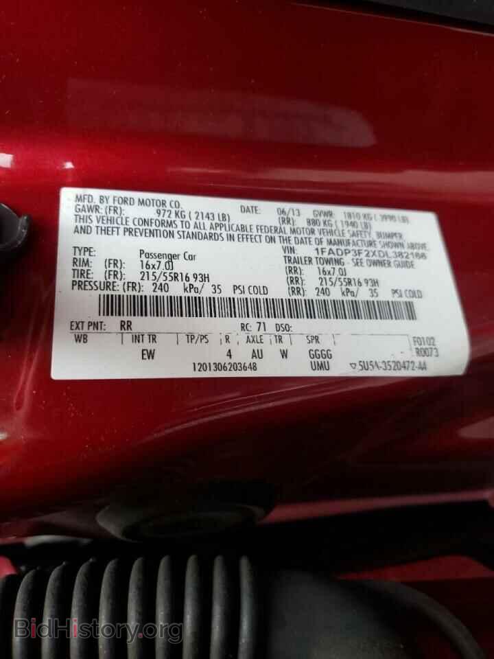2013 FORD FOCUS - VIN: 1FADP3F2XDL382166 - Фото 10