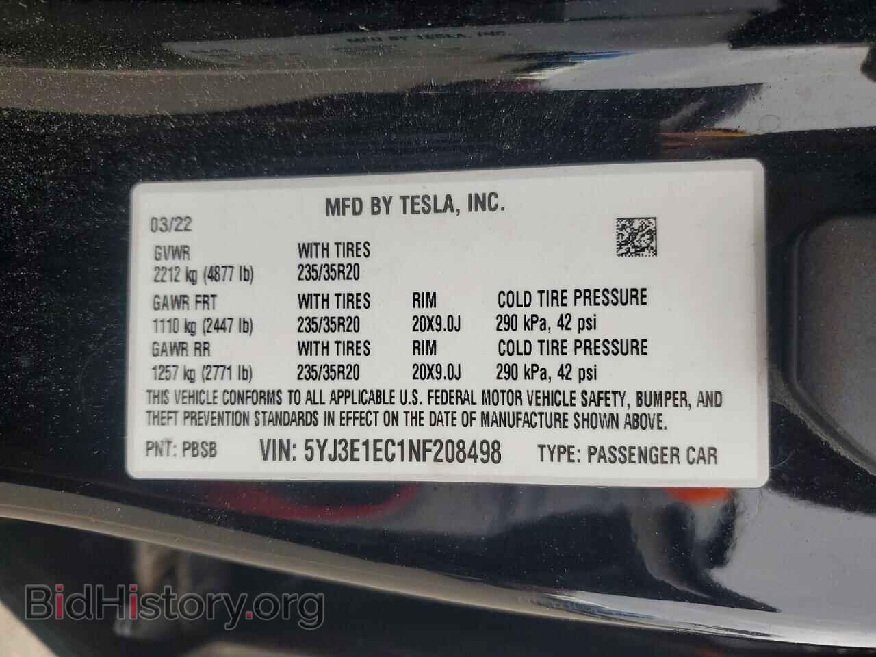 2022 TESLA MODEL 3 - VIN: 5YJ3E1EC1NF208498 - Photo 13