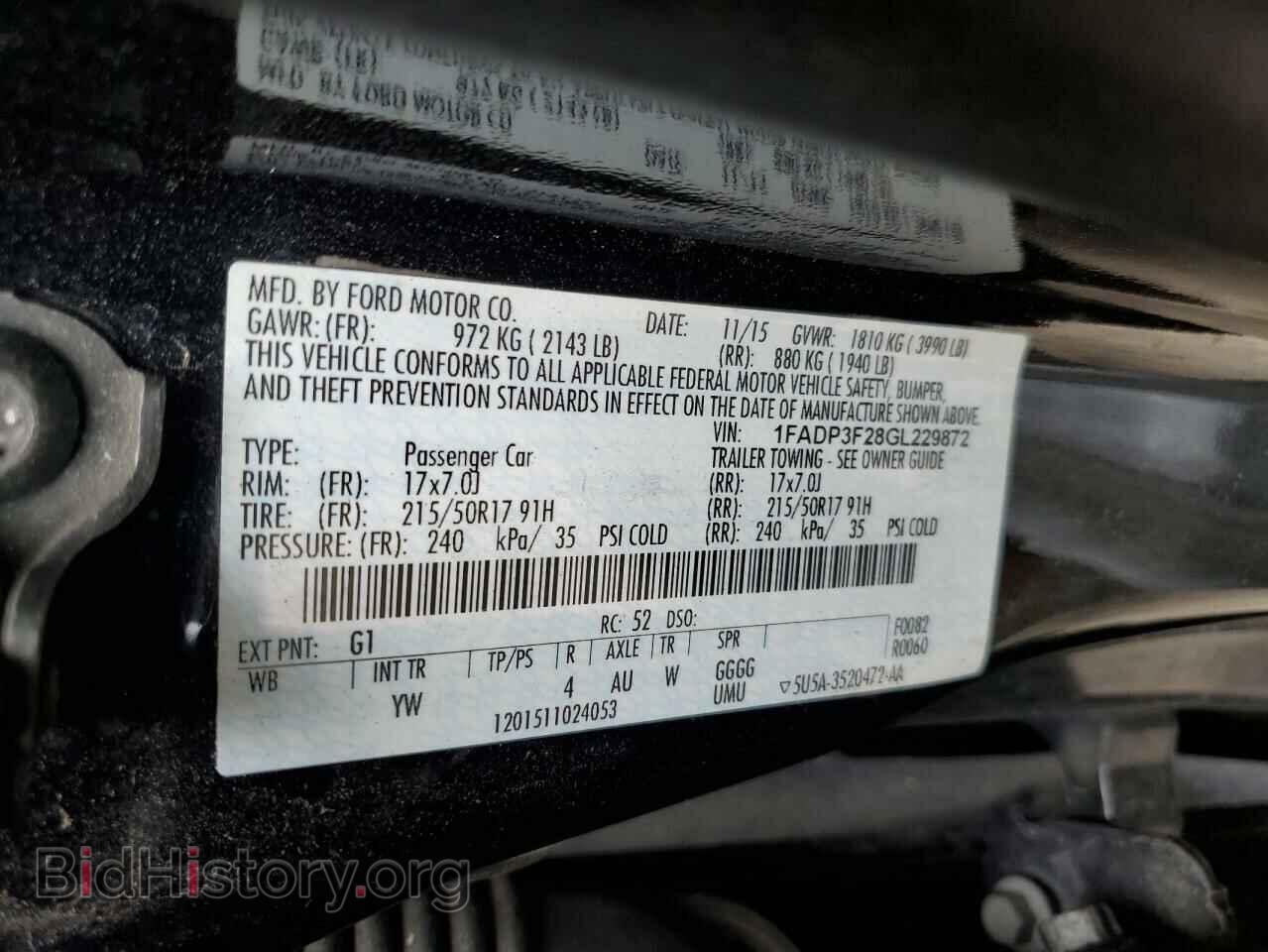 2016 FORD FOCUS - VIN: 1FADP3F28GL229872 - Фото 12