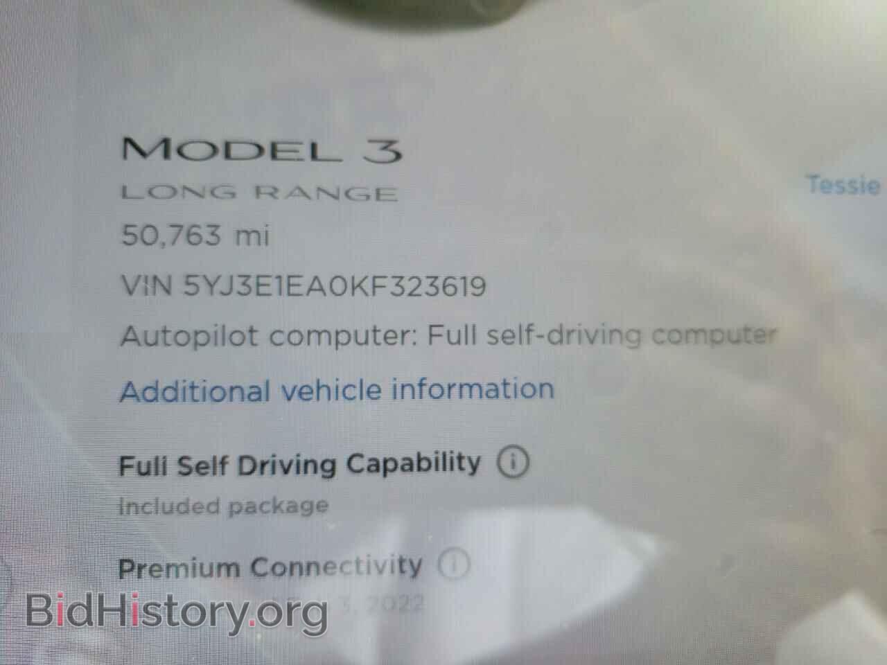 2019 TESLA MODEL 3 - VIN: 5YJ3E1EA0KF323619 - Фото 10