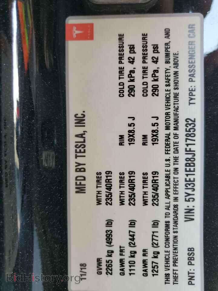 2018 TESLA MODEL 3 - VIN: 5YJ3E1EB8JF178532 - Фото 12