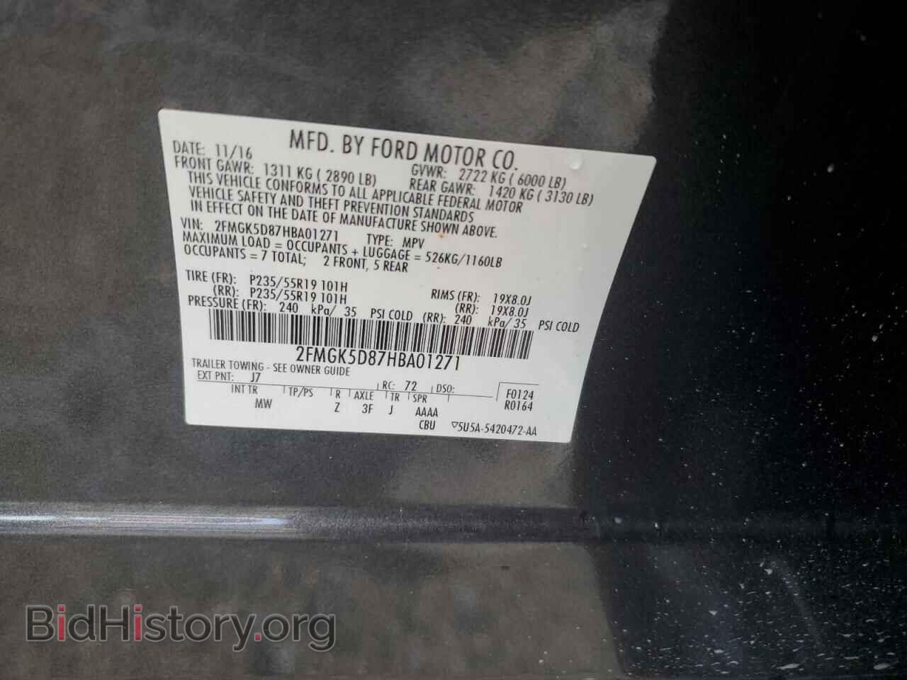 2017 FORD FLEX - VIN: 2FMGK5D87HBA01271 - Photo 13