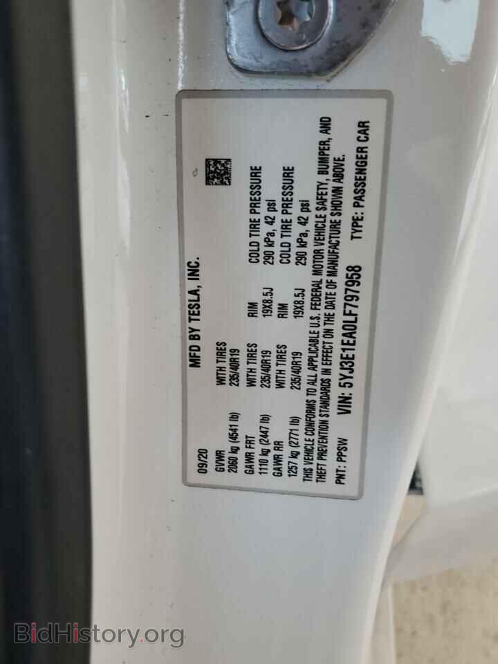 2020 TESLA MODEL 3 - VIN: 5YJ3E1EA0LF797958 - Фото 12