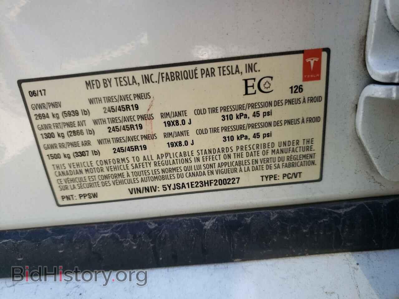 2017 TESLA MODEL S - VIN: 5YJSA1E23HF200227 - Photo 12