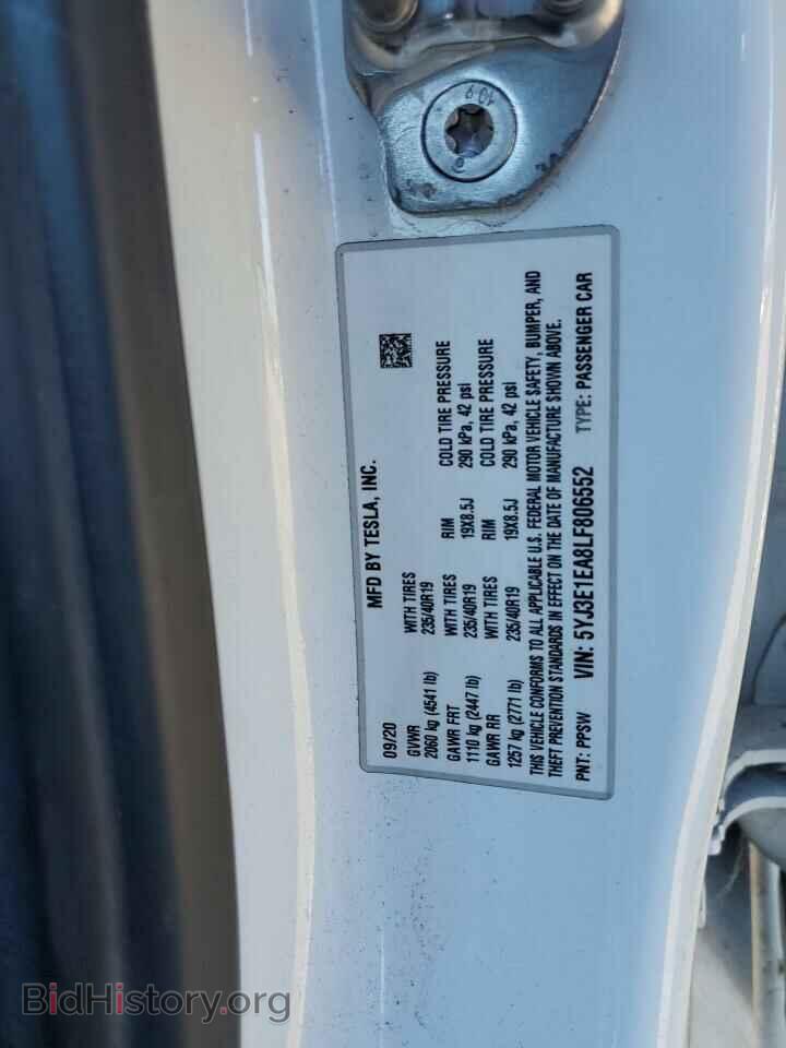 2020 TESLA MODEL 3 - VIN: 5YJ3E1EA8LF806552 - Фото 12