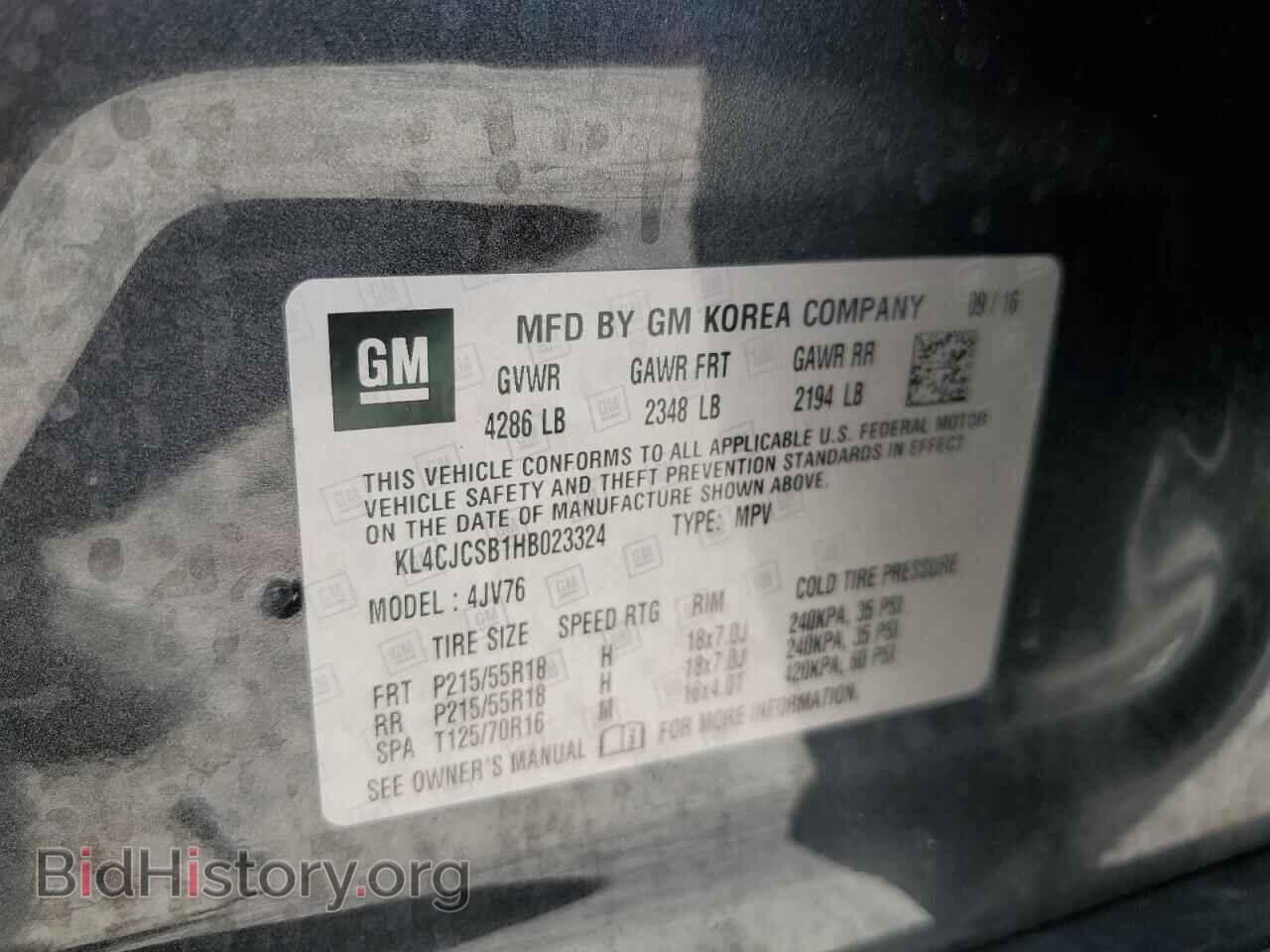 2017 BUICK ENCORE - VIN: KL4CJCSB1HB023324 - Фото 13